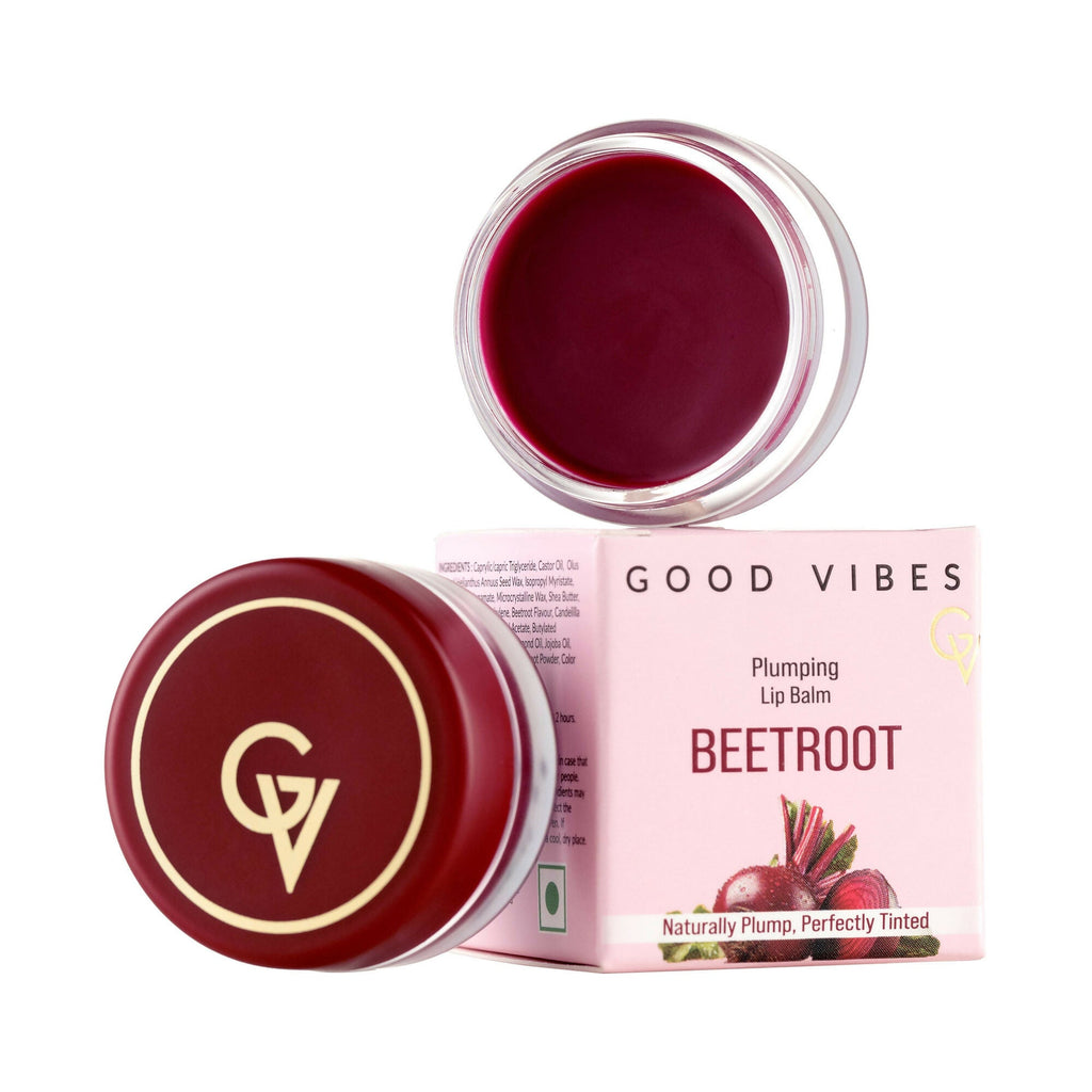 Good Vibes Beetroot Plumping Lip Balm - Reduces Pigmentation, Perfectly Tinted Lips | Grocsy