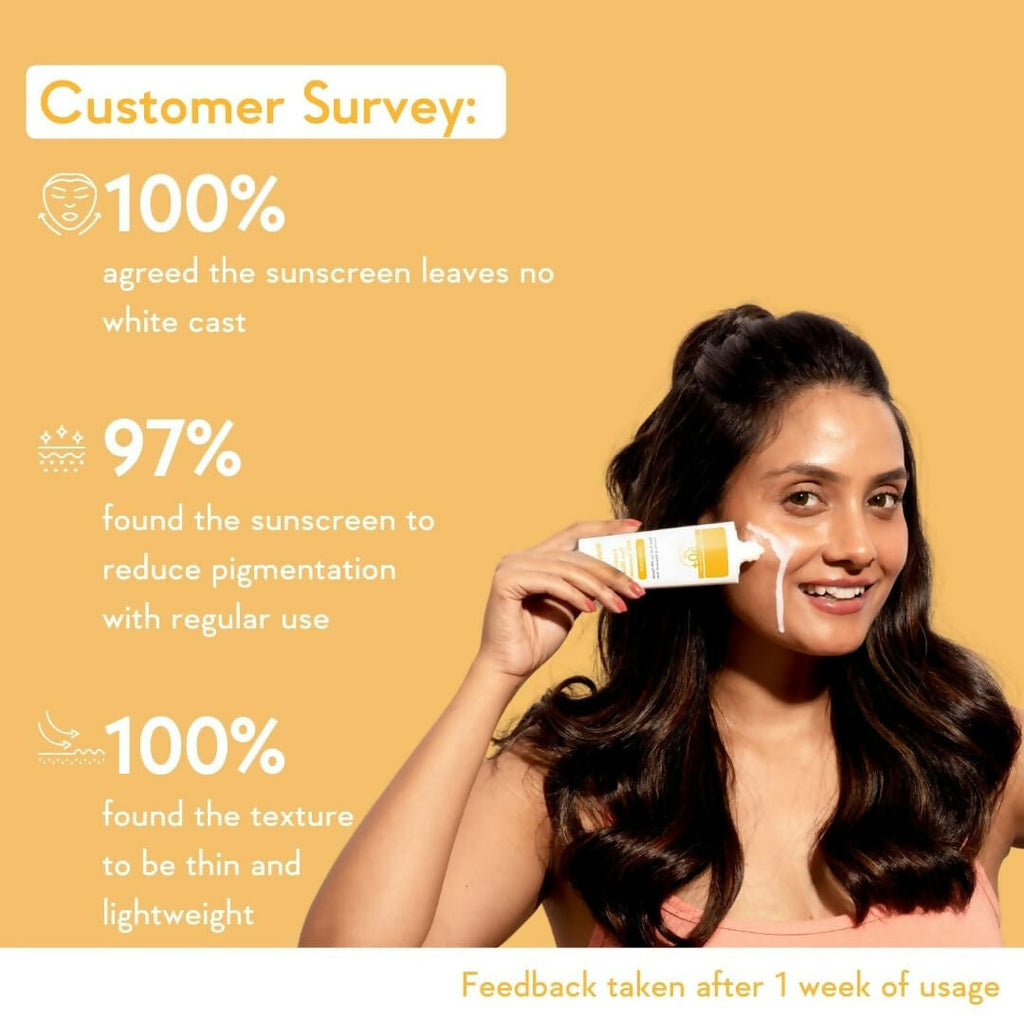 Wishcare Vitamin C Pure Glow Milk Sunscreen SPF 50 | Grocsy