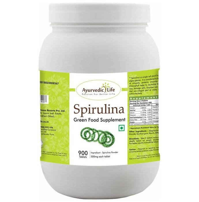 Ayurvedic Life Spirulina Tablets | Grocsy