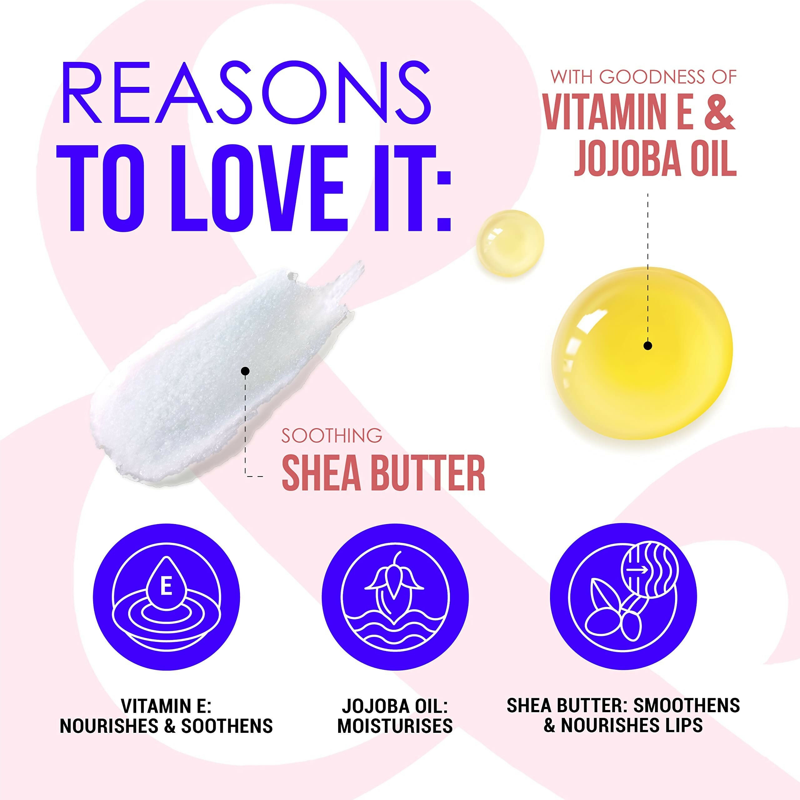 Blue Heaven Jelly & Butter Lip Balm - Light Red, infused with Shea Butter & Vitamin E, Fades Pigmentation | Grocsy