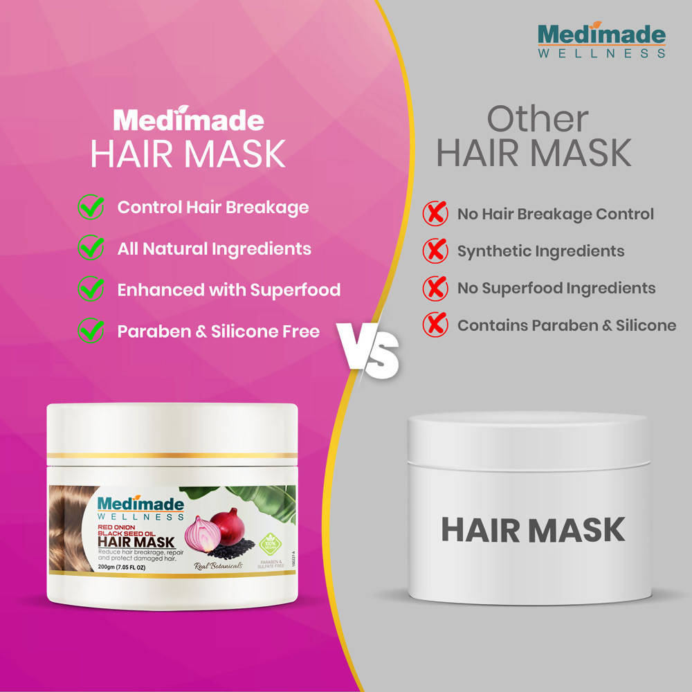 Medimade Wellness Red Onion & Black Seed Oil Hair Mask | Grocsy