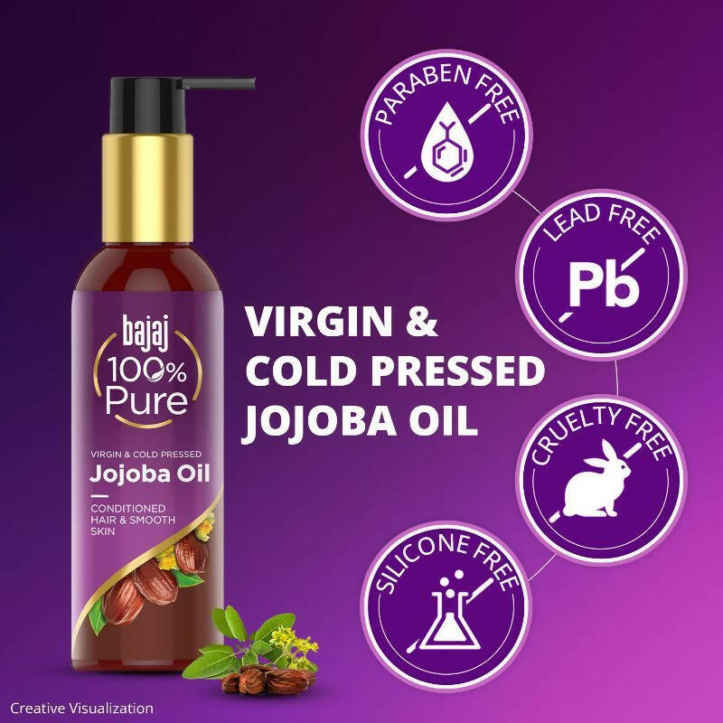 Bajaj 100% Pure Jojoba Oil for Conditioned Hair & Smooth Skin | Grocsy