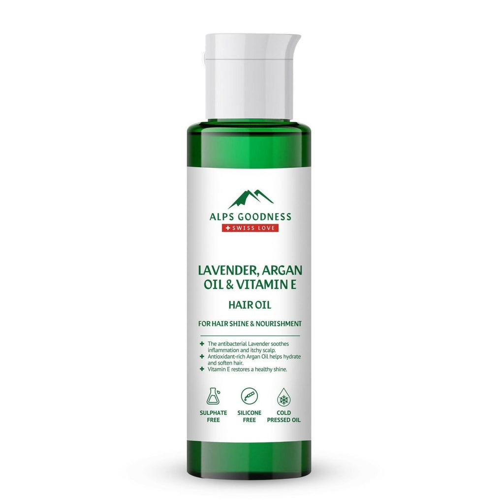 Alps Goodness Lavender, Argan Oil & Vitamin E Hair Oil | Grocsy