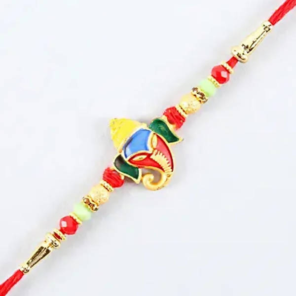 Divine Lord Ganesha Rakhi & Soan Papdi | Grocsy