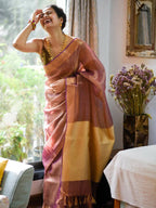 Suta Raga Bhairavi Saree | Grocsy