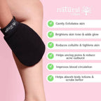 Natural Vibes Deep Cleanse & Exfoliating Routine - Shower Gel Body Wash & Scrubbing Glove | Grocsy