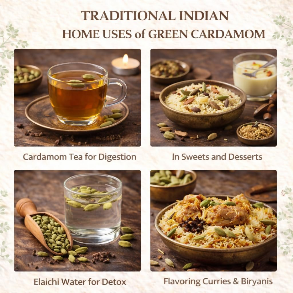 Village-Organica Green Cardamom (Elaichi) Whole – Handpicked | Grocsy