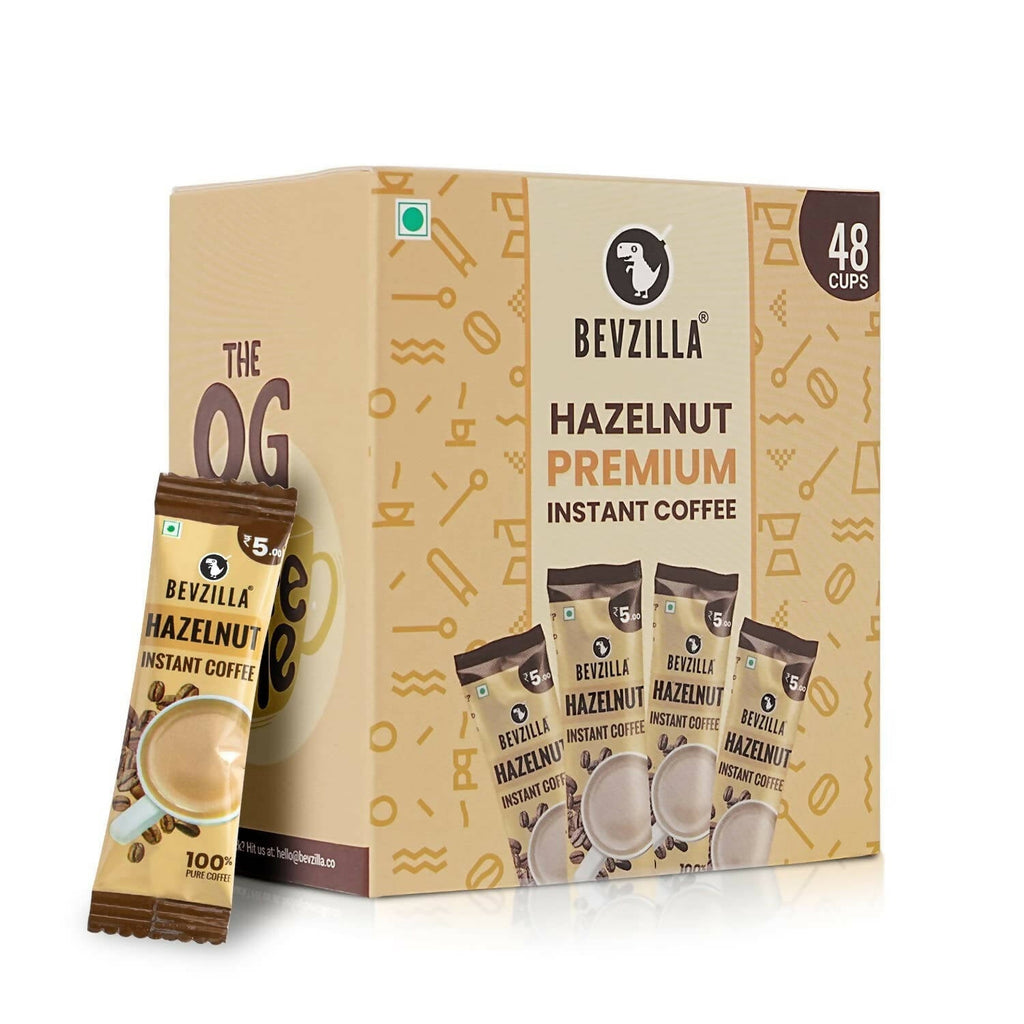 Bevzilla Instant Coffee Powder Sachets (Hazelnut) | Grocsy