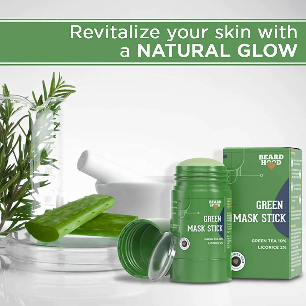 Beardhood Green Tea Cleansing Mask Stick for Face | Grocsy