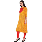 Kanoor Women's Multi Rayon A-Line Kurti | Grocsy