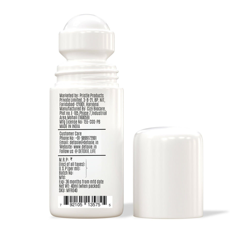 Detoxie 5% AHA BHA Underarm Lightening Deo Roll (Minty Fresh) | Grocsy