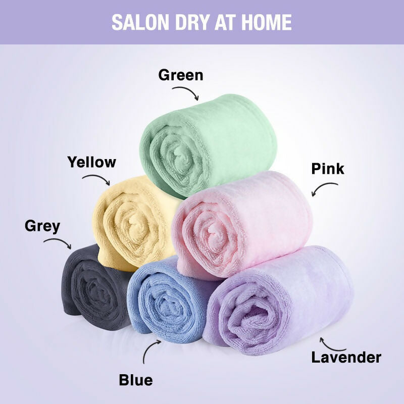 Nykaa Naturals Microfiber Hair Wrap for Frizz Free & Shiny Hair - Lavender | Grocsy