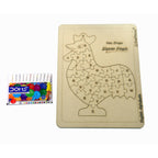 Kraftsman English Alphabets Wooden Jigsaw Puzzles Hen/Cock Shape Puzzle | Color Kit Included | Grocsy