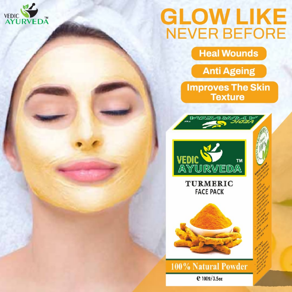VedicAyurveda Turmeric Face Pack Powder | Grocsy