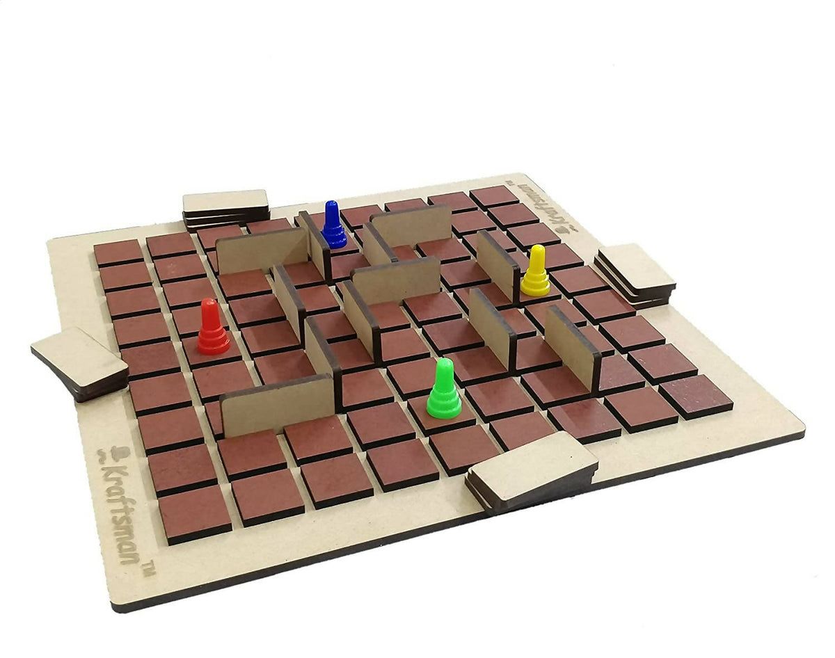 Kraftsman Wooden Corridor Board Game | 2-4 Players Board Game for All Age Groups | Grocsy