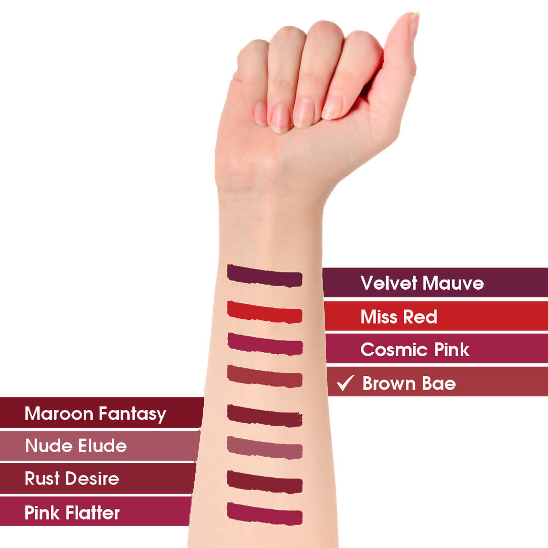 TAC - The Ayurveda Co. Liquid Matte Brown Bae Lipstick | Grocsy