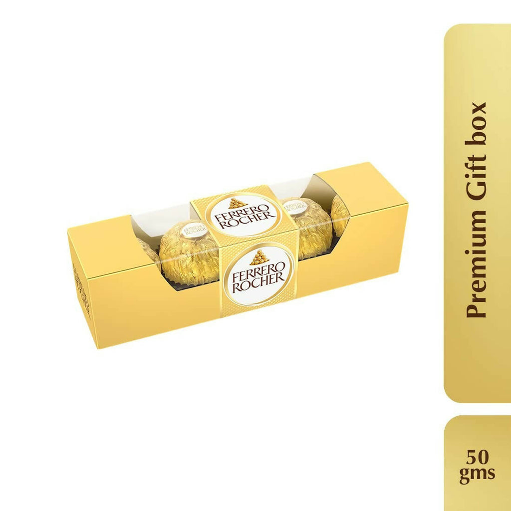 Ferrero Rocher Exquisite Hazelnut And Milk Chocolate | Premium Gift Box Rich, Creamy, Crunchy and Nutty Chocolate For Special Occasions | Grocsy