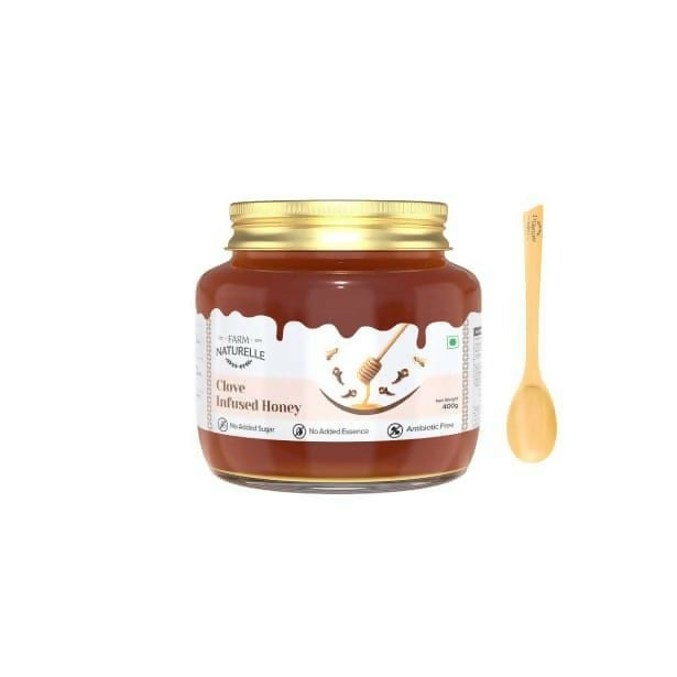 Farm Naturelle Clove Infused Honey - 100% Pure and Natural | Grocsy