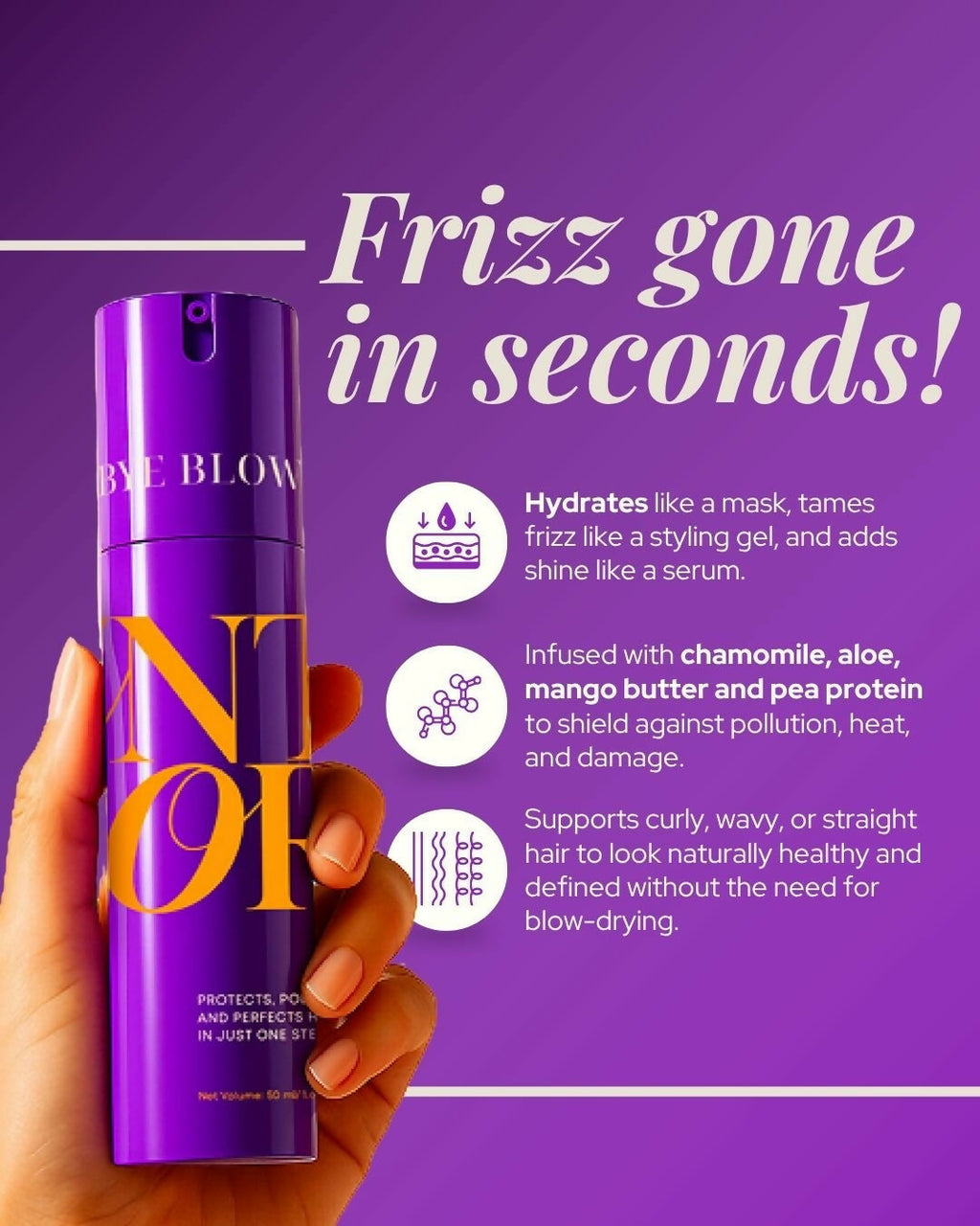 Antinorm Bye Bye Blow Dry Hair Serum and Facial In A Flash Enzyme Scrub Combo | Grocsy
