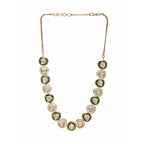 Kundan and Diamond Neckpiece with Meenakari (Gold) - Ruby Raang | Grocsy