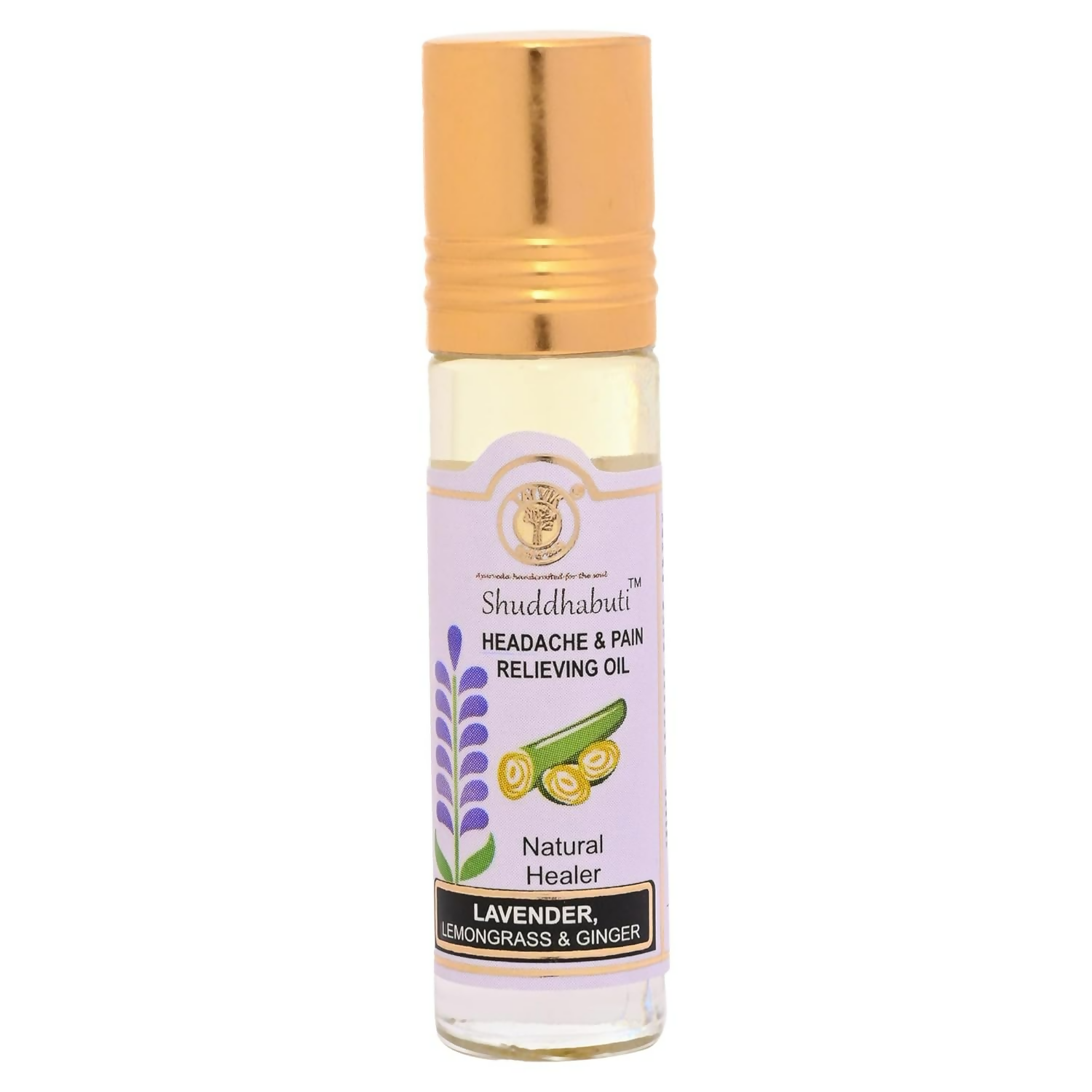 Tatvik Ayurveda Shuddhabuti Headache & Pain Releiving Oil (Lemongrass, Ginger & Tulsi) | Grocsy