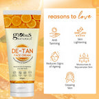Globus Naturals De Tan Face Cream, Suitable For All Skin Types | Grocsy