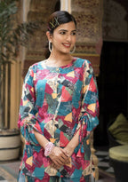 Women's Casual Fashionable Multi Muslin co-ord set - Rooh | Grocsy