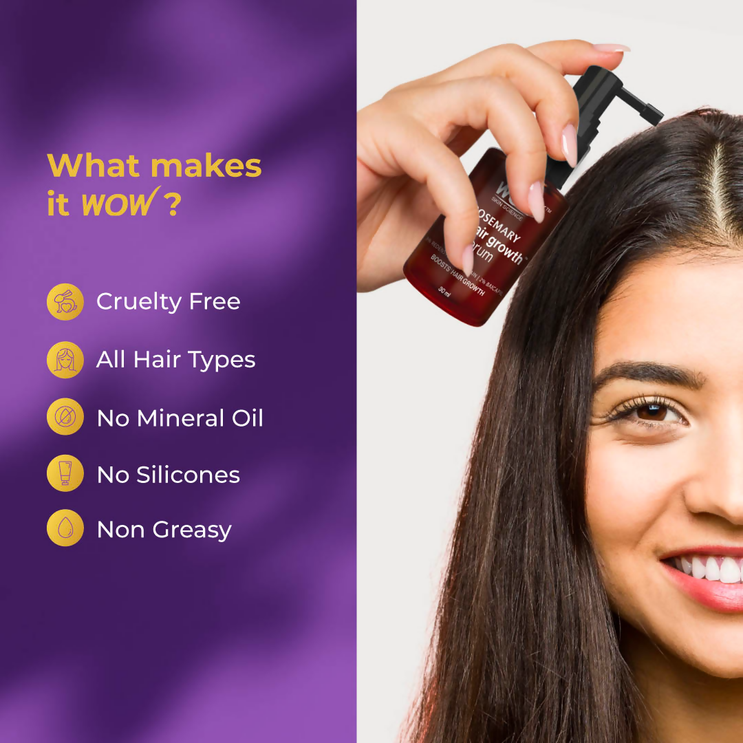 Wow Skin Science Rosemary Pro Hair Growth Serum For Denser Hair | Grocsy