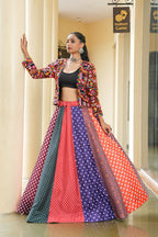 AI Fashion Multi Silk Crepe Designer Navratri Wear Lehenga Choli Collection | Grocsy