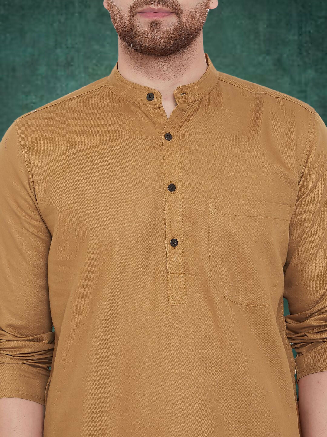Even Apparels Men's Pure Cotton Beige Kurta | Grocsy