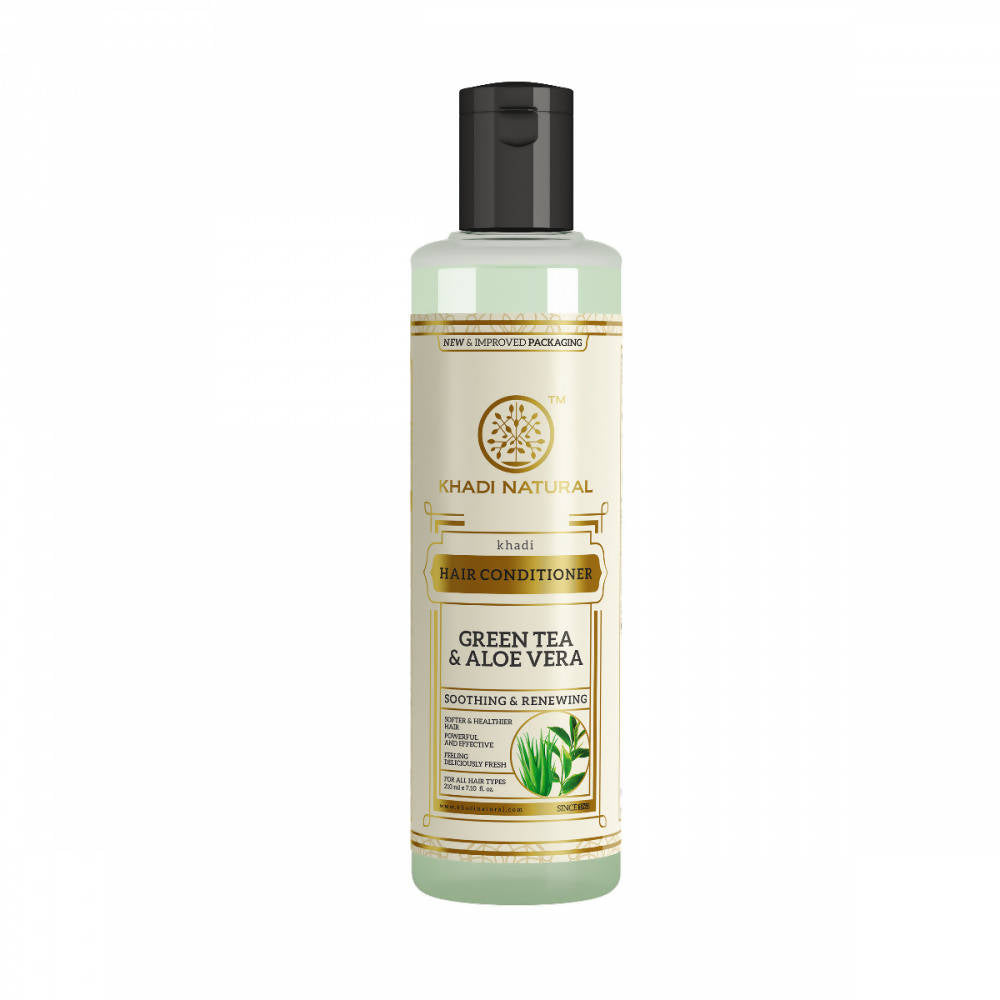 Khadi Natural Green Tea & Aloe Vera Herbal Hair Conditioner | Grocsy