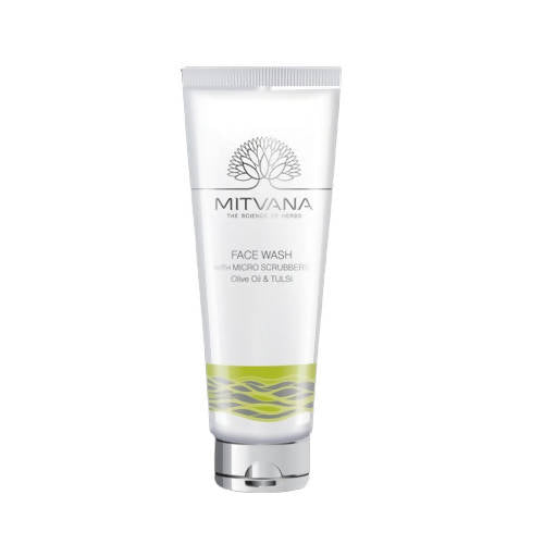 Mitvana Face Wash with Micro Scrubbers (with Olive & Tulsi) | Grocsy
