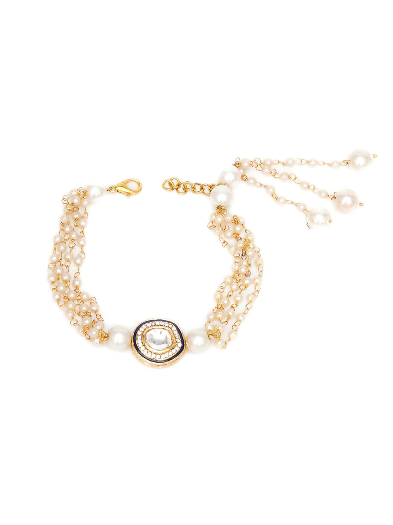 Designer kundan Rakhi - Ruby Raang | Grocsy
