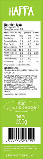 Happa Organic Baby Food Sprouted Ragi Porridge Mix-Stage 2 | Grocsy