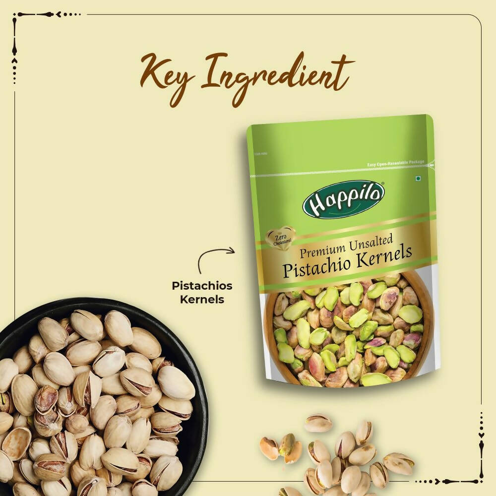 Happilo Premium Unsalted Pistachio Kernels | Grocsy
