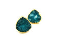 Bling Accessories Natural Stone Aqua Drop Earrings | Grocsy