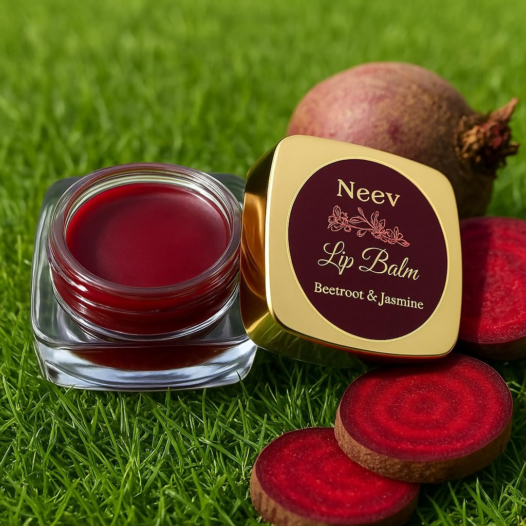 Neev Herbal Handmade Soaps Beetroot & Jasmine Lip Balm | Grocsy