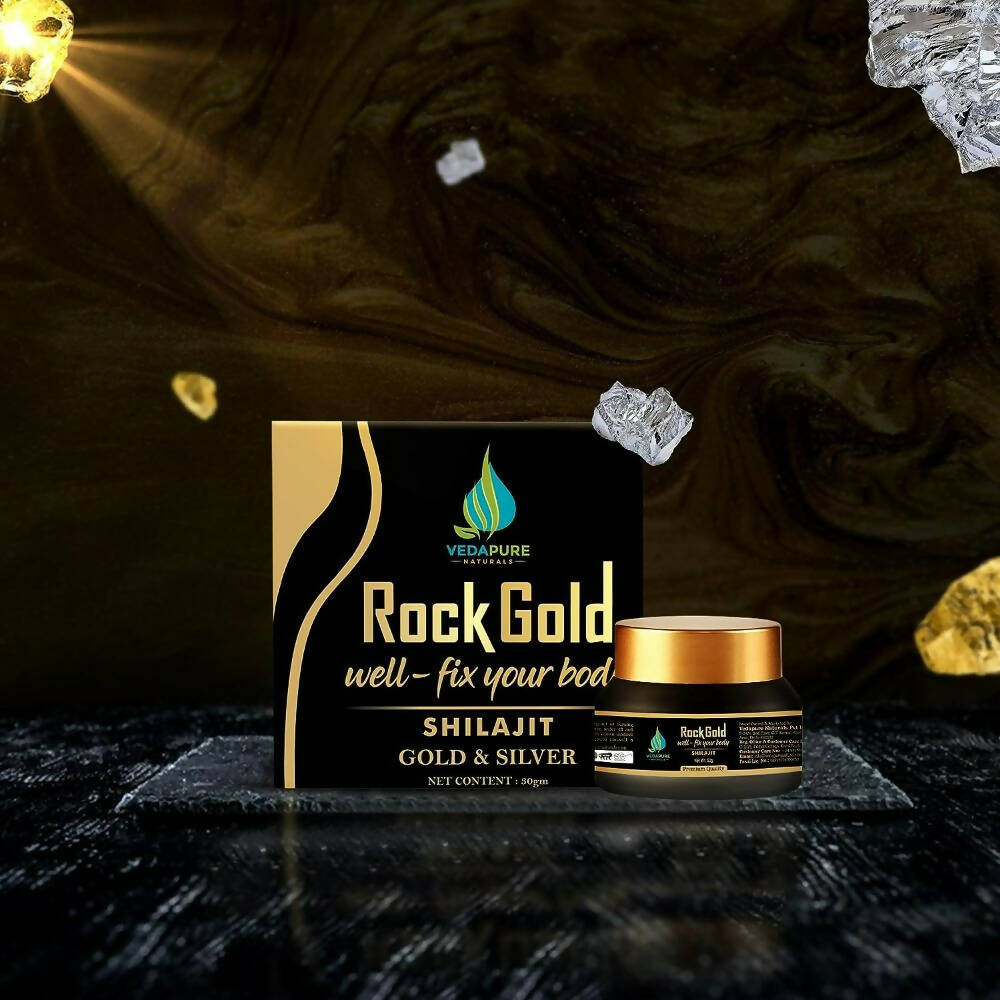 Vedapure Rockgold Well Fix Your Body Gold & Silver Sj Resin - Limited Time Offer | Grocsy