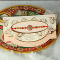 Indianvibez Meenakari With Kundan Work With Designer Rakhi | Grocsy