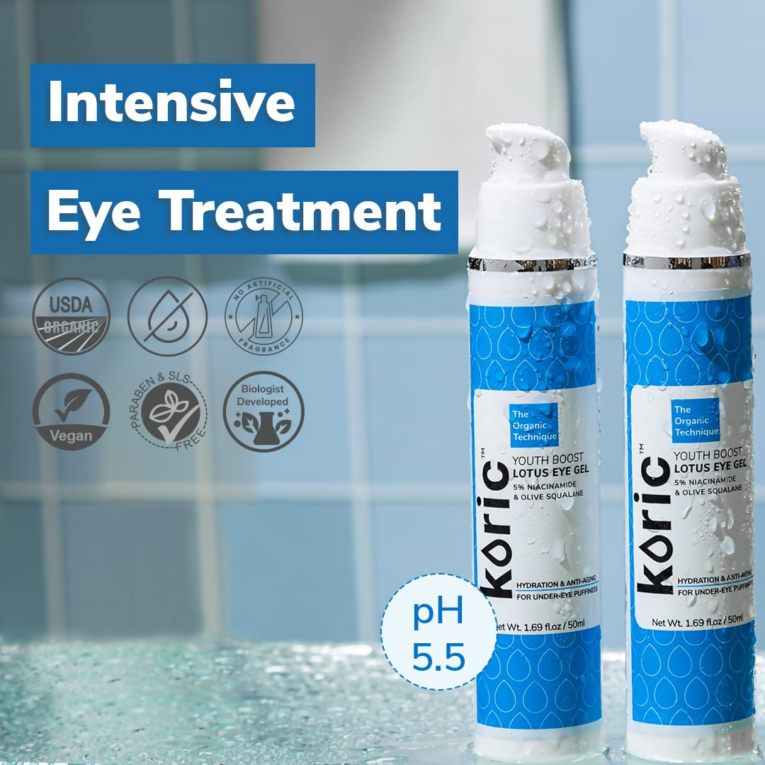 Koric Hydration & Anti-Aging Youth Boost Lotus Eye Gel | Grocsy