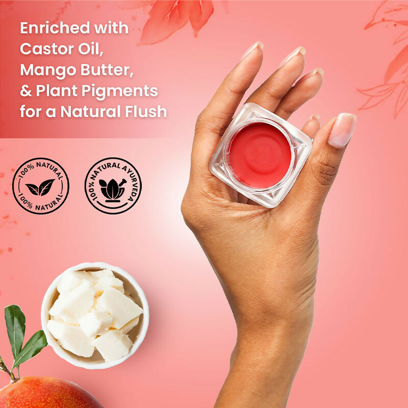 The Skin Story 100% Natural Lip Cheek Eye Tint Nourishing Ayurvedic Safe For Hormones - Romantic Red | Grocsy