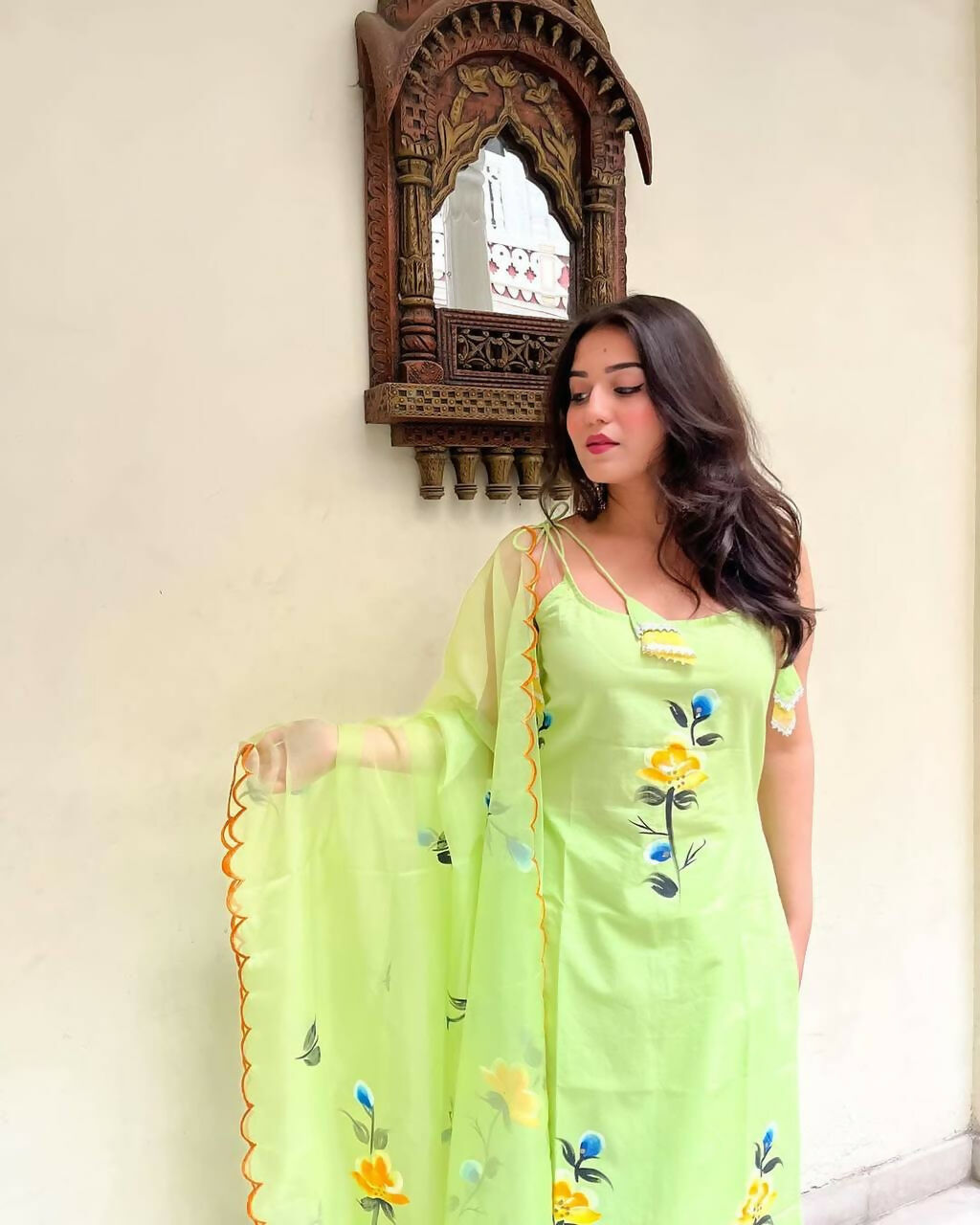 The52 Lemons Women's Gorgeous Printed Viscose Fabric Straight Kurta Pant with Dupatta Set | Grocsy