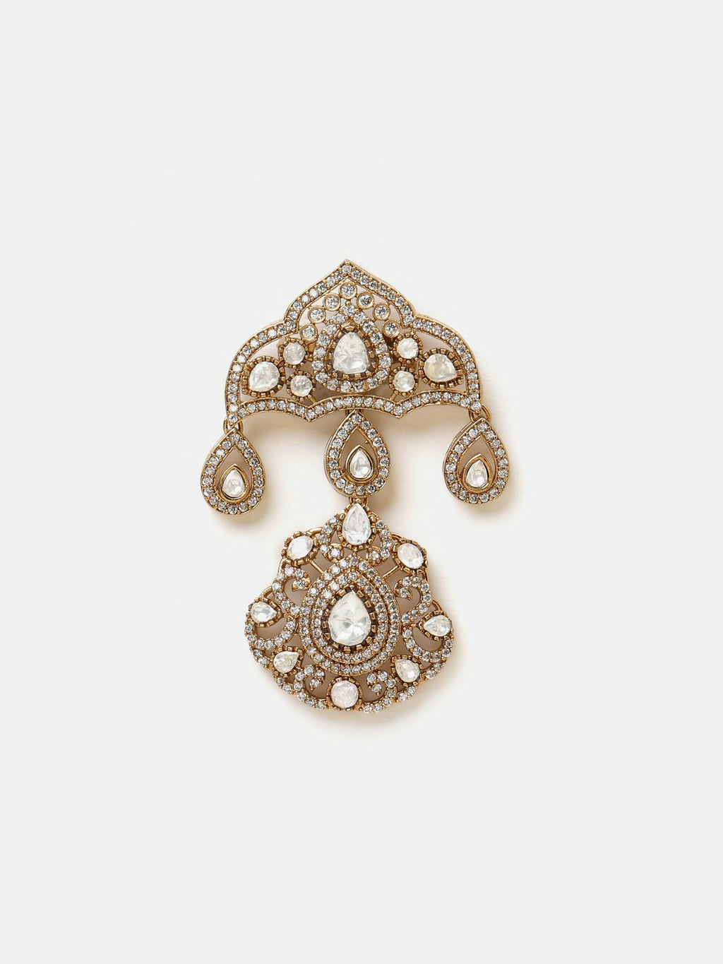 Ruby Raang Chaand Jhoomar Brooch | Grocsy