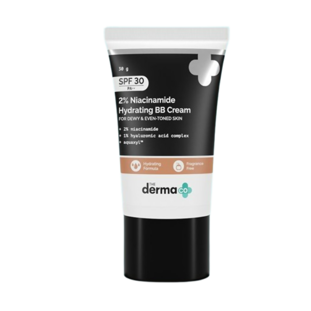 The Derma Co 2% Niacinamide Hydrating BB Cream with 1% Hyaluronic Acid Complex & Aquaxyl | Grocsy