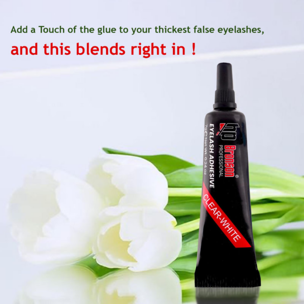 Bronson Professional Eyelash Glue Adhesive Clear White & Waterproof | Grocsy