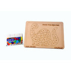 Kraftsman English Alphabets Wooden Jigsaw Puzzles Dinosaur Shape Puzzle | Color Kit Included | Grocsy