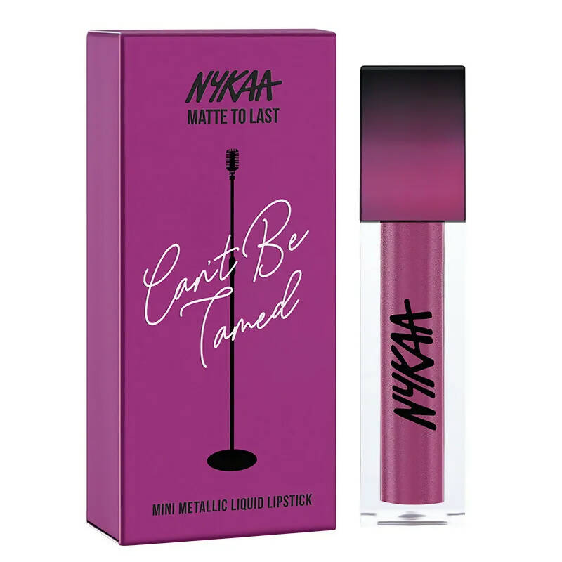 Nykaa Matte To Last! Mini Metallic Liquid Lipstick And Eyeshadow - Can't Be Tamed | Grocsy