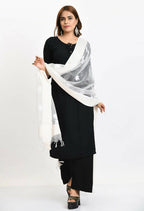 Mominos Fashion Moeza Women's Orgenza All Over Chikan Work White Dupatta | Grocsy