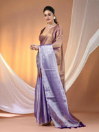 Exclusive Collection Beautiful Copper Tissue Silk Hand Weaving Handloom Saree With Running Blouse Piece | Grocsy