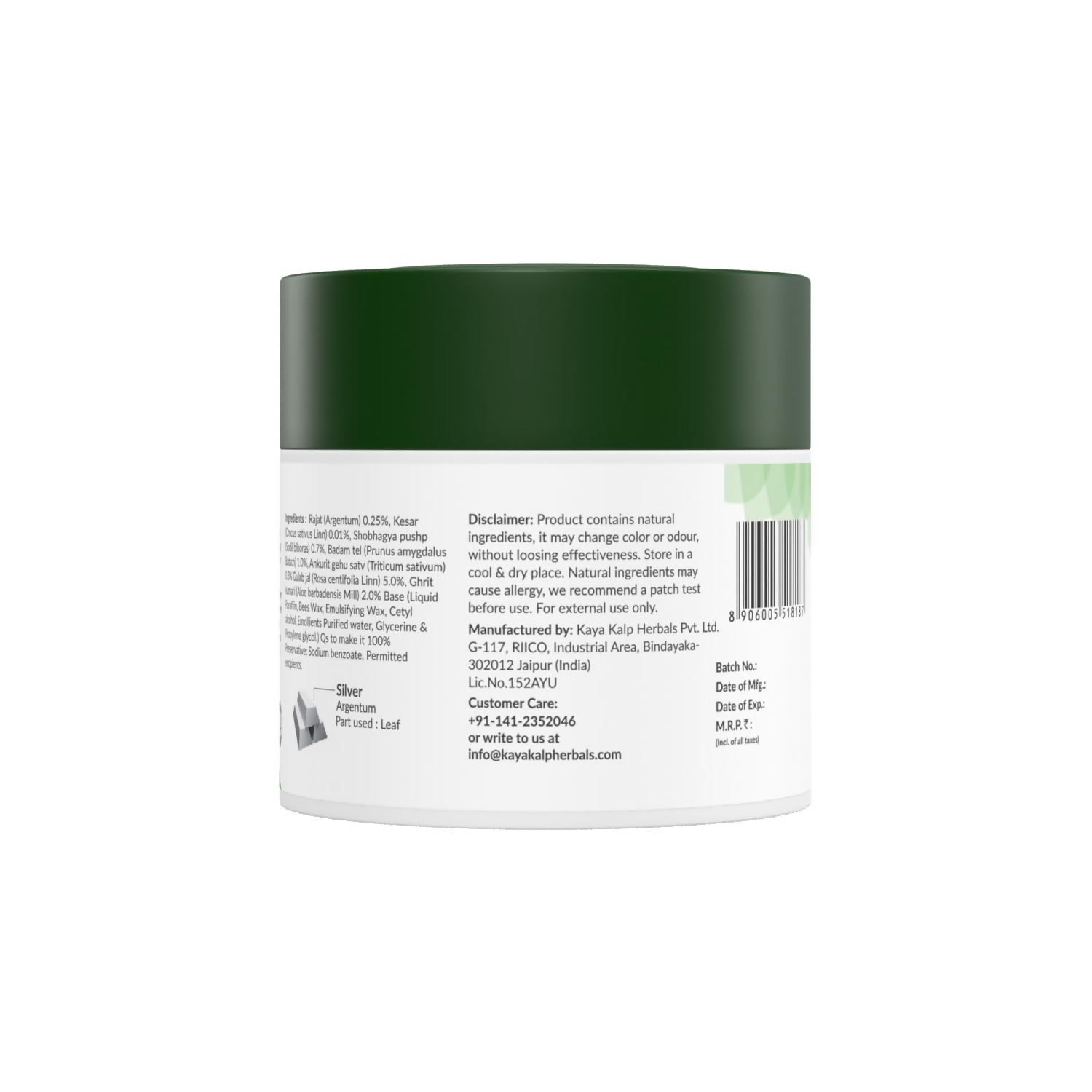 Kulsum's Kaya Kalp Silver Cream For Revitalised Skin | Grocsy
